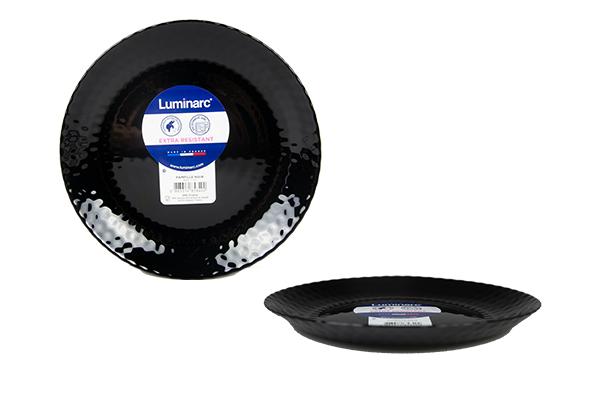 ASSIETTE DESSERT 19CM PAMPILLE NOIR OPAL