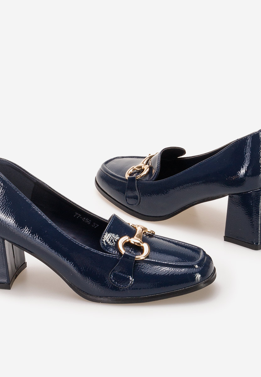 Mocassins à talon marine Velosa