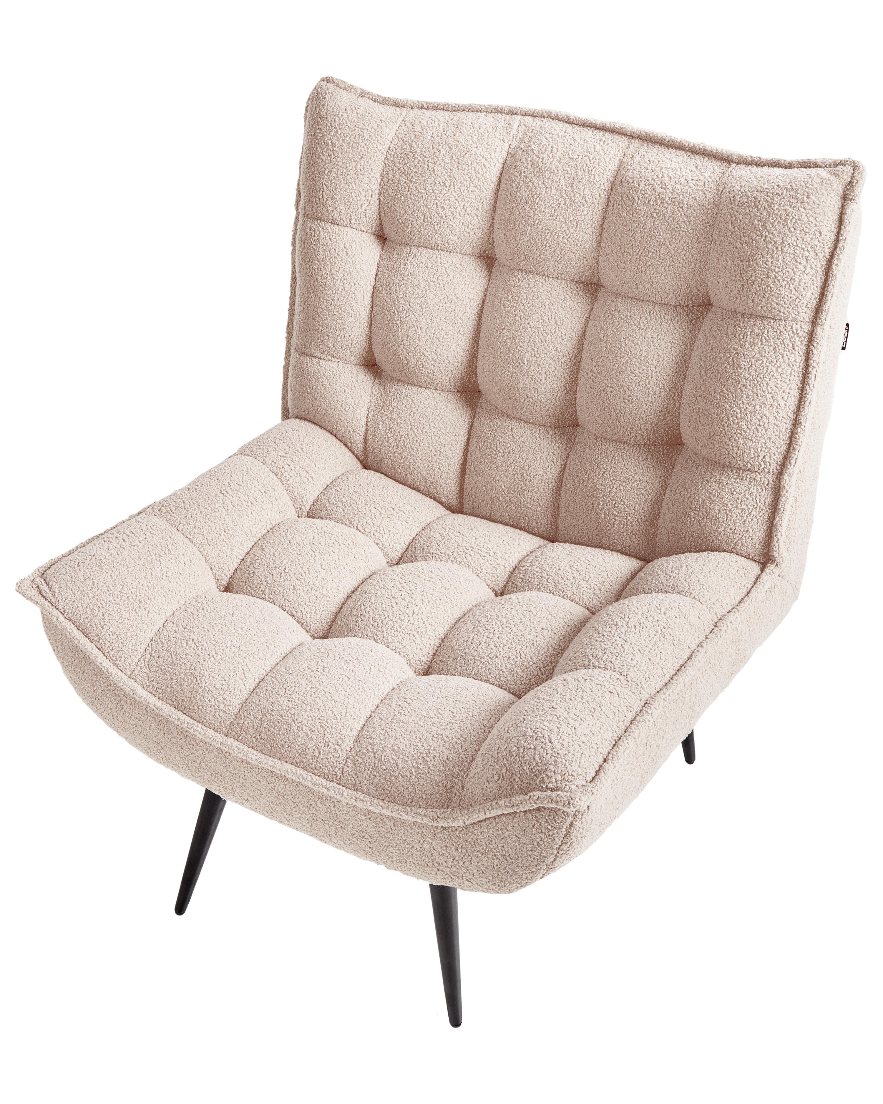 Fauteuil ALVESTA Bouclé Beige