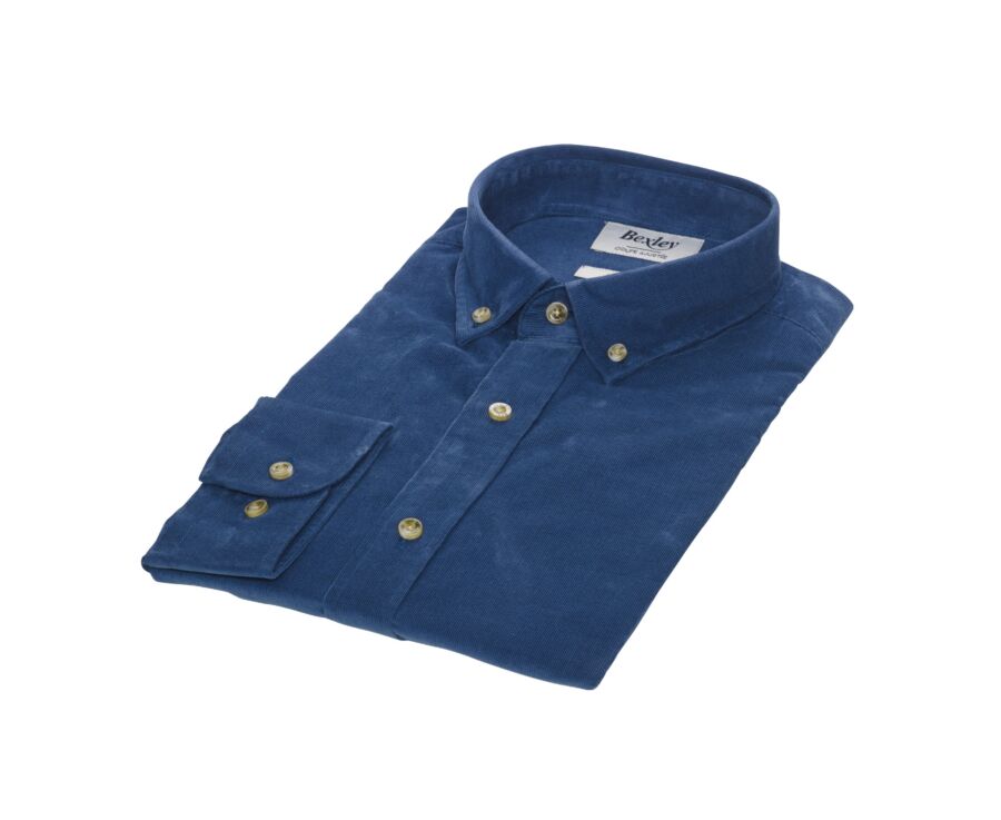 Chemise en velours Bleu denim - WAYNE