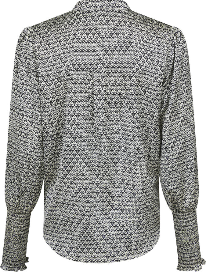 Neo Noir Landa Graphic Pattern Blouse Black