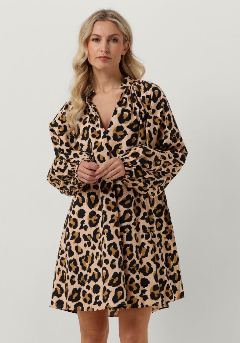 NOTRE-V leopard notre-v mini jurk nv-dayo mini dress