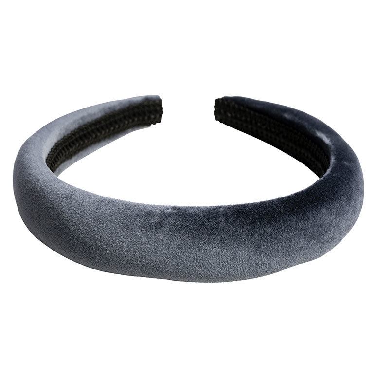 DARK Velvet Hair Band Broad Steel Blue