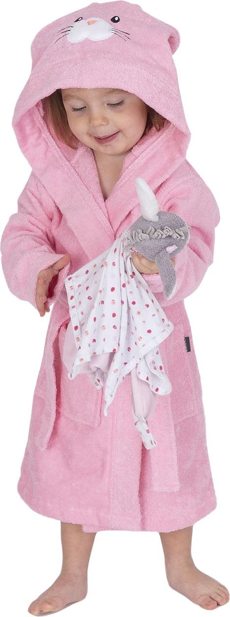 Wewo fashion Kinderbademantel »8024«, 1 Stk. für Mädchen & Jungen, mit niedlicher Kapuze