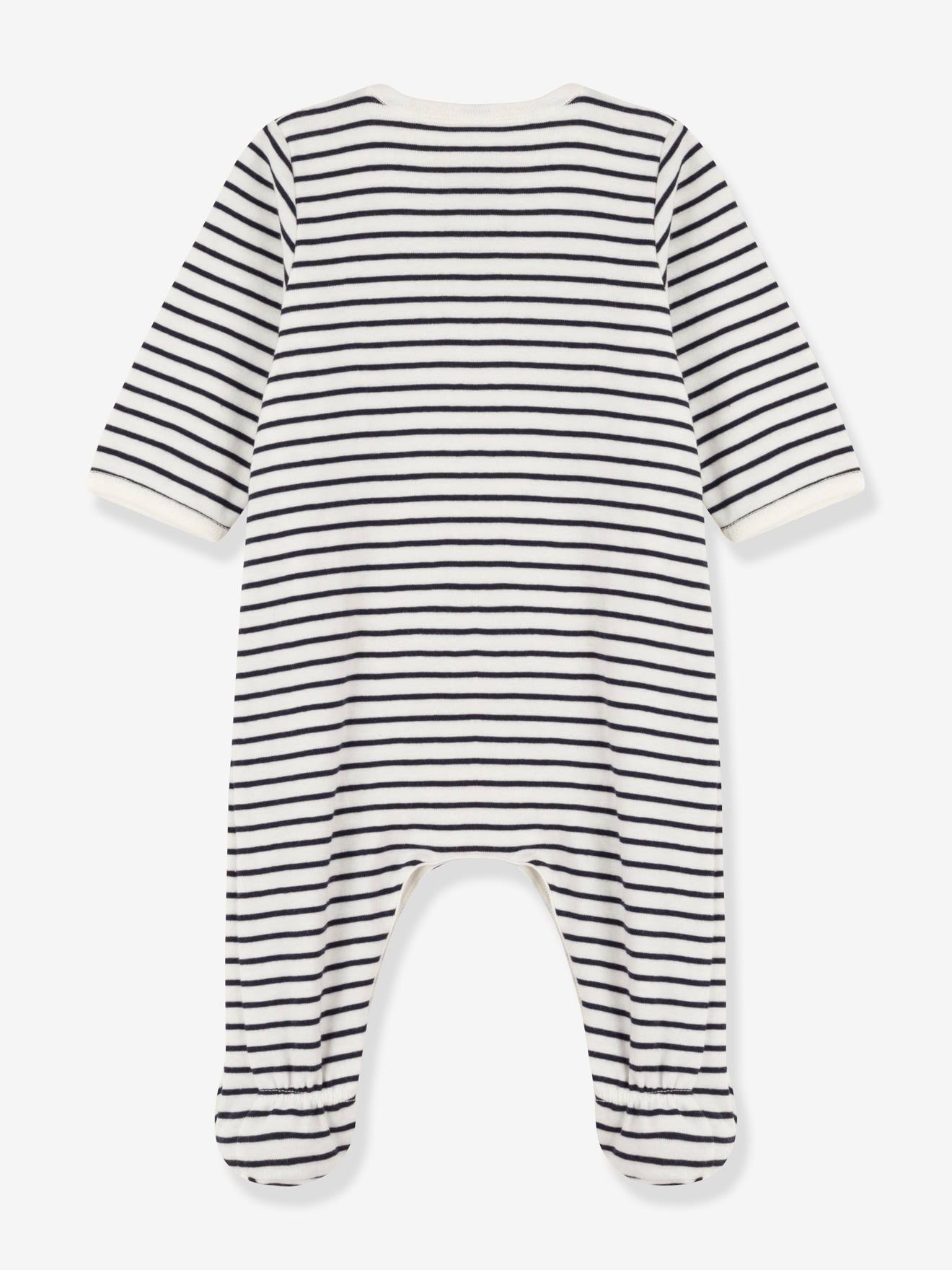 Body/pijama PETIT BATEAU branco de algodão orgânico