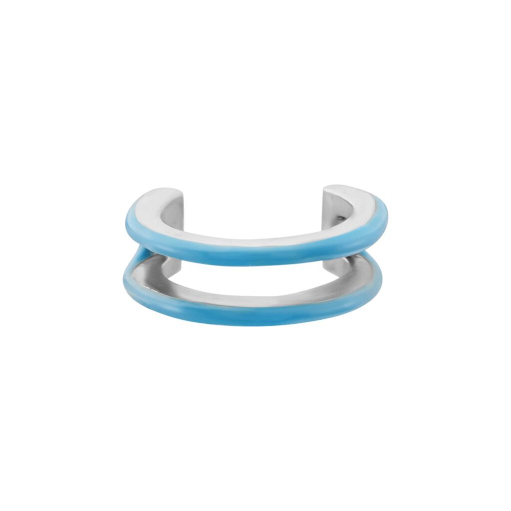 Bague D'oreille Unitaire Argent Blanc Samba