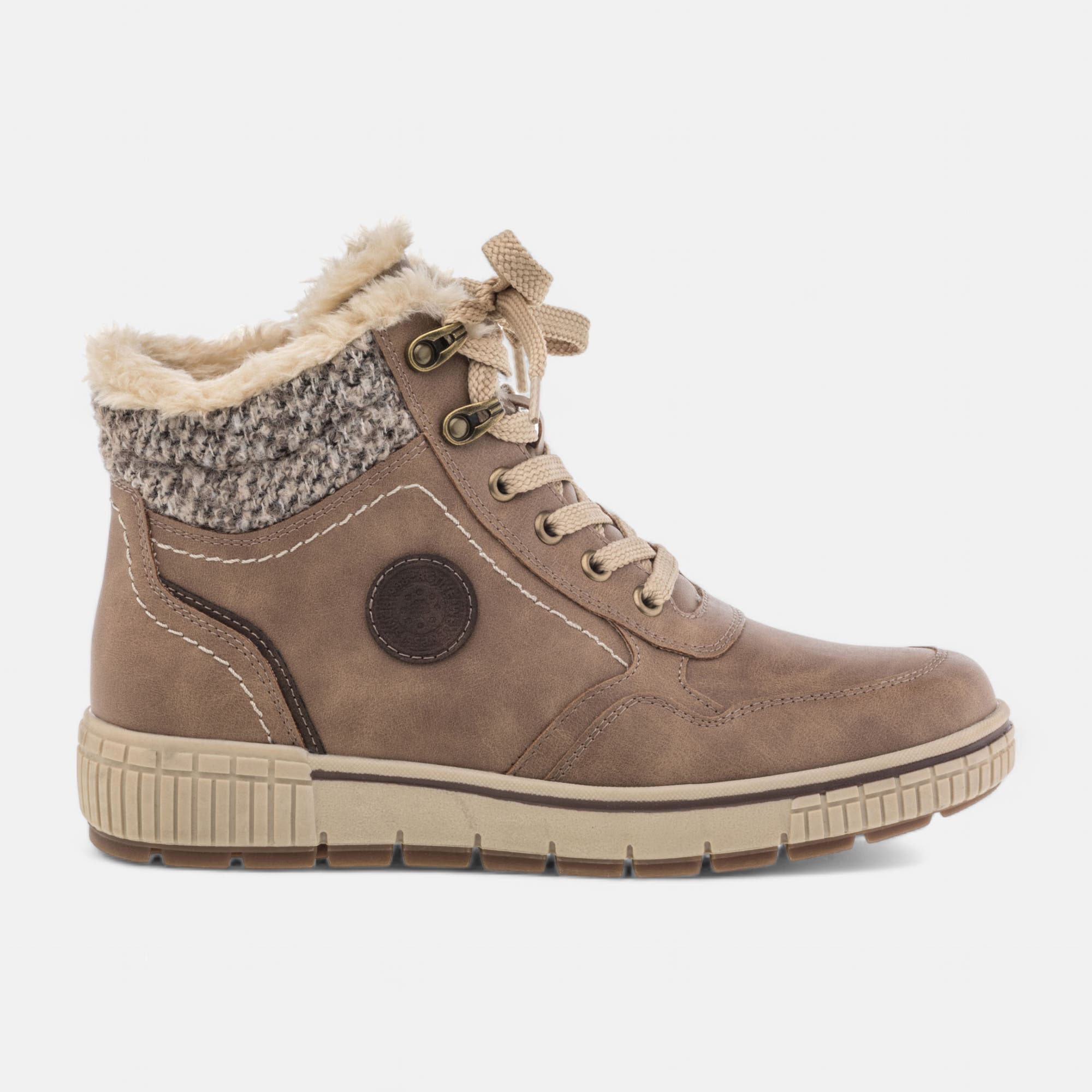 Bottines à lacets Femme taupe