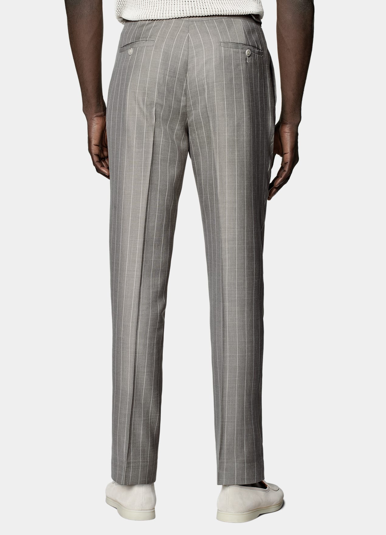 Costume Havana coupe Tailored taupe à rayures