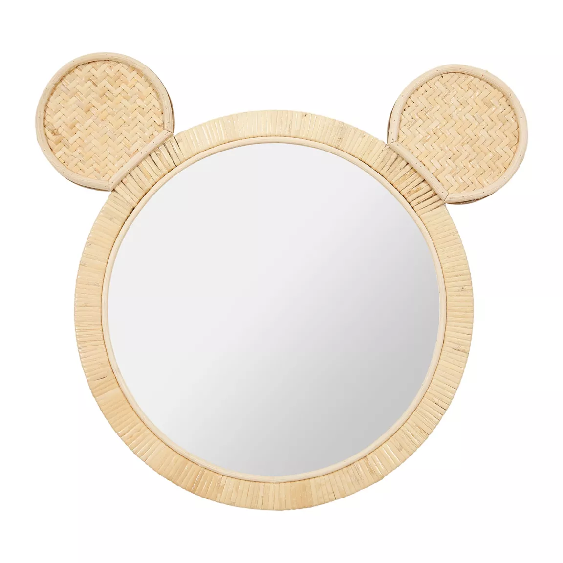 Miroir mural en rotin (H36 cm) Petite souris