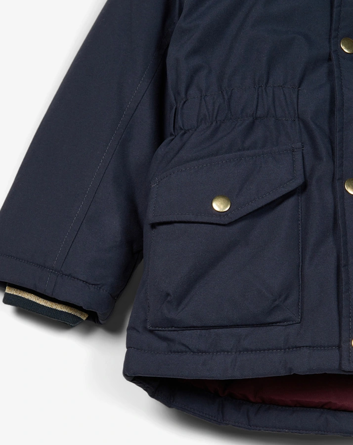Winter-Parka NMFMIBIS mit Kunstfellbesatz in dunkelblau