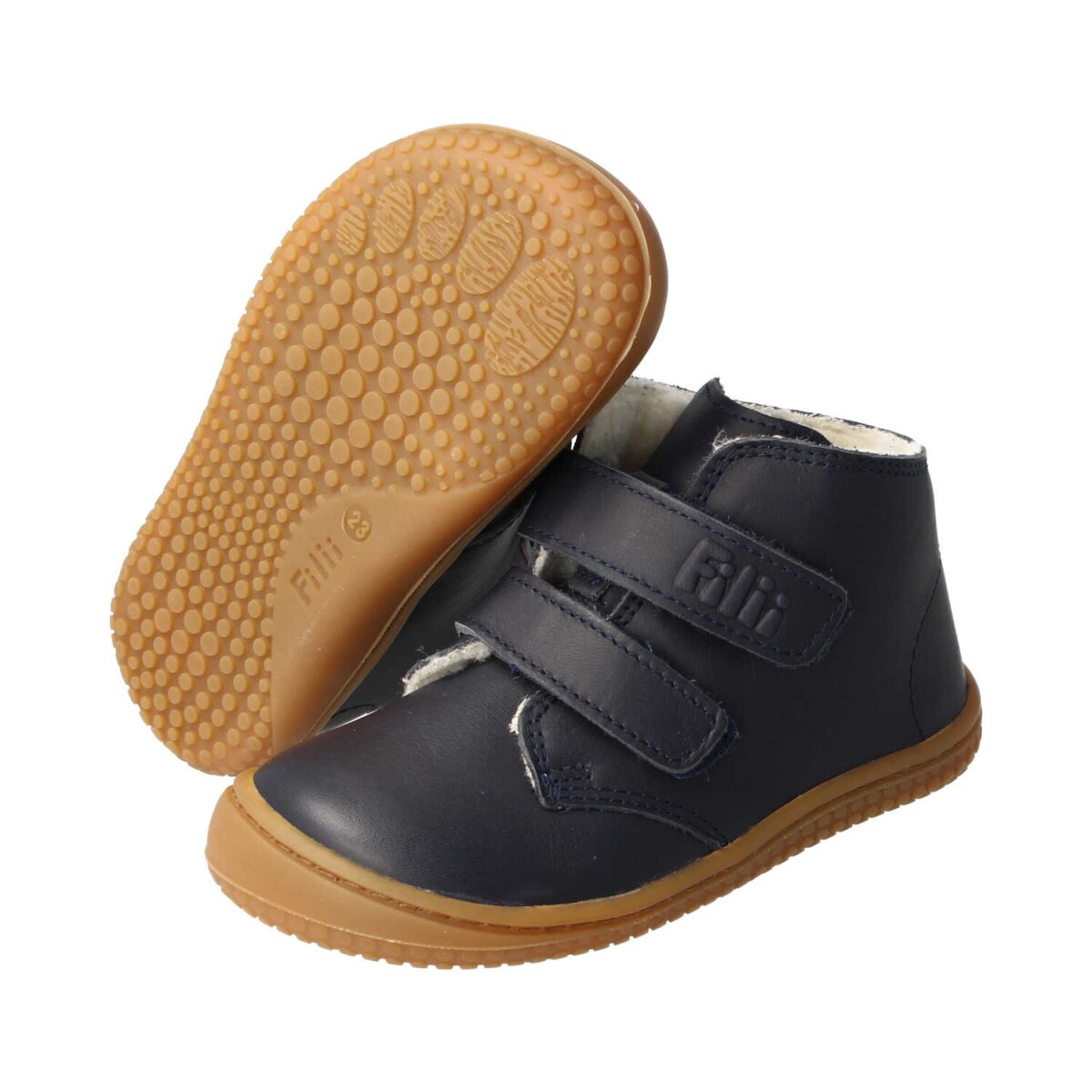 MB4213-W2 navy SOFT-FEET BIO nappa wool velcro Weite/M