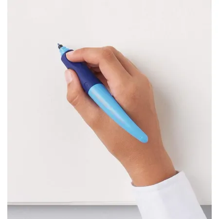 Ergonomischer Tintenroller für Linkshänder - STABILO EASYoriginal in dunkel-/hellblau - Einzelstift - Schreibfarbe blau (löschbar) - inklusive Patrone