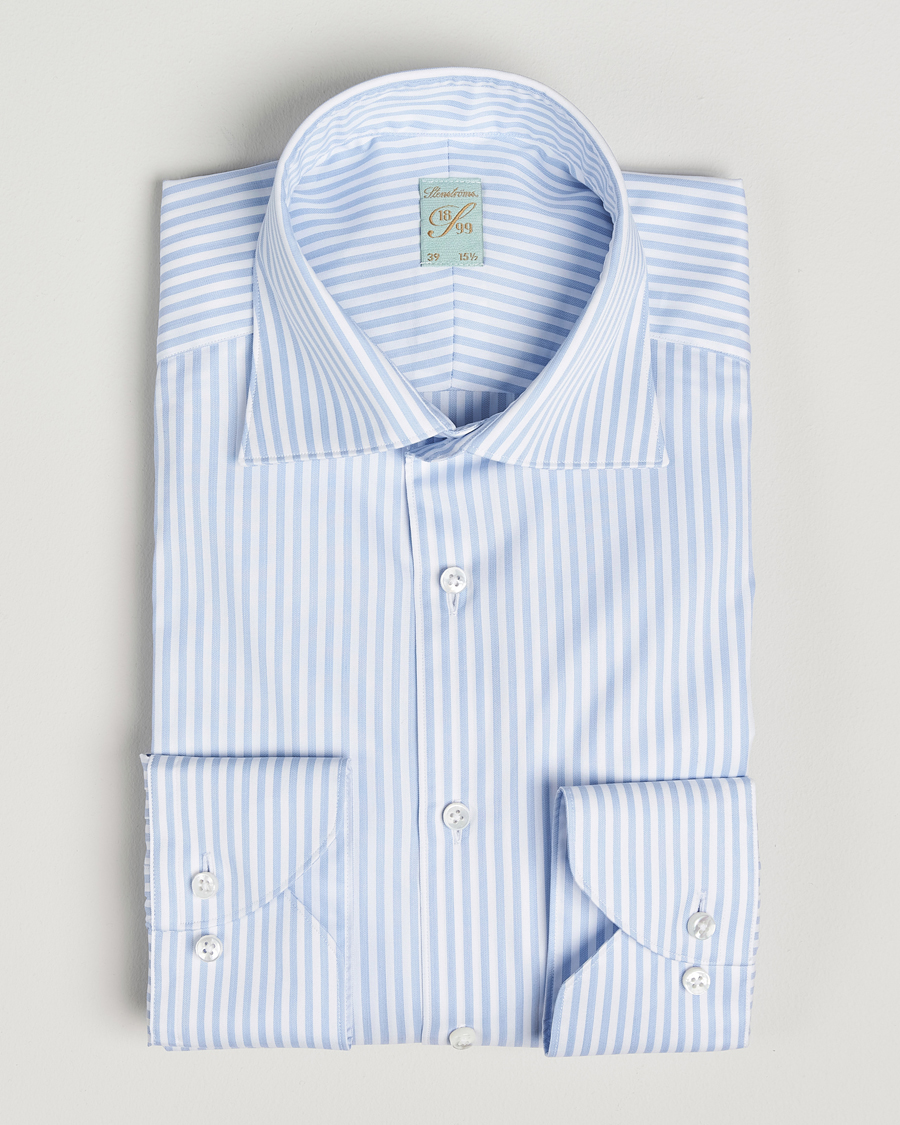 Stenströms 1899 Striped Cotton Twill Shirt Blue/White