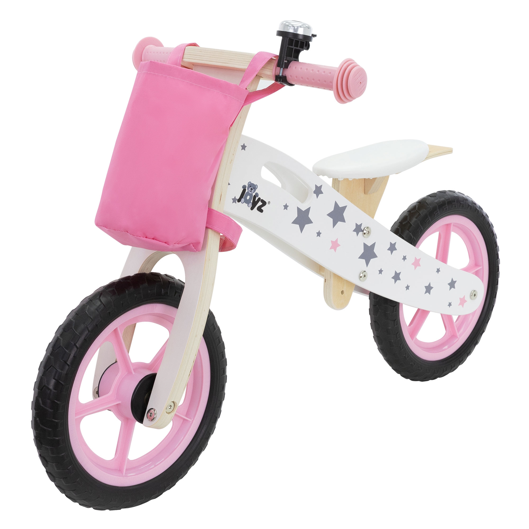 Bicicleta de madeira Joyz para crianças a partir de 2 anos com assento ajustável.