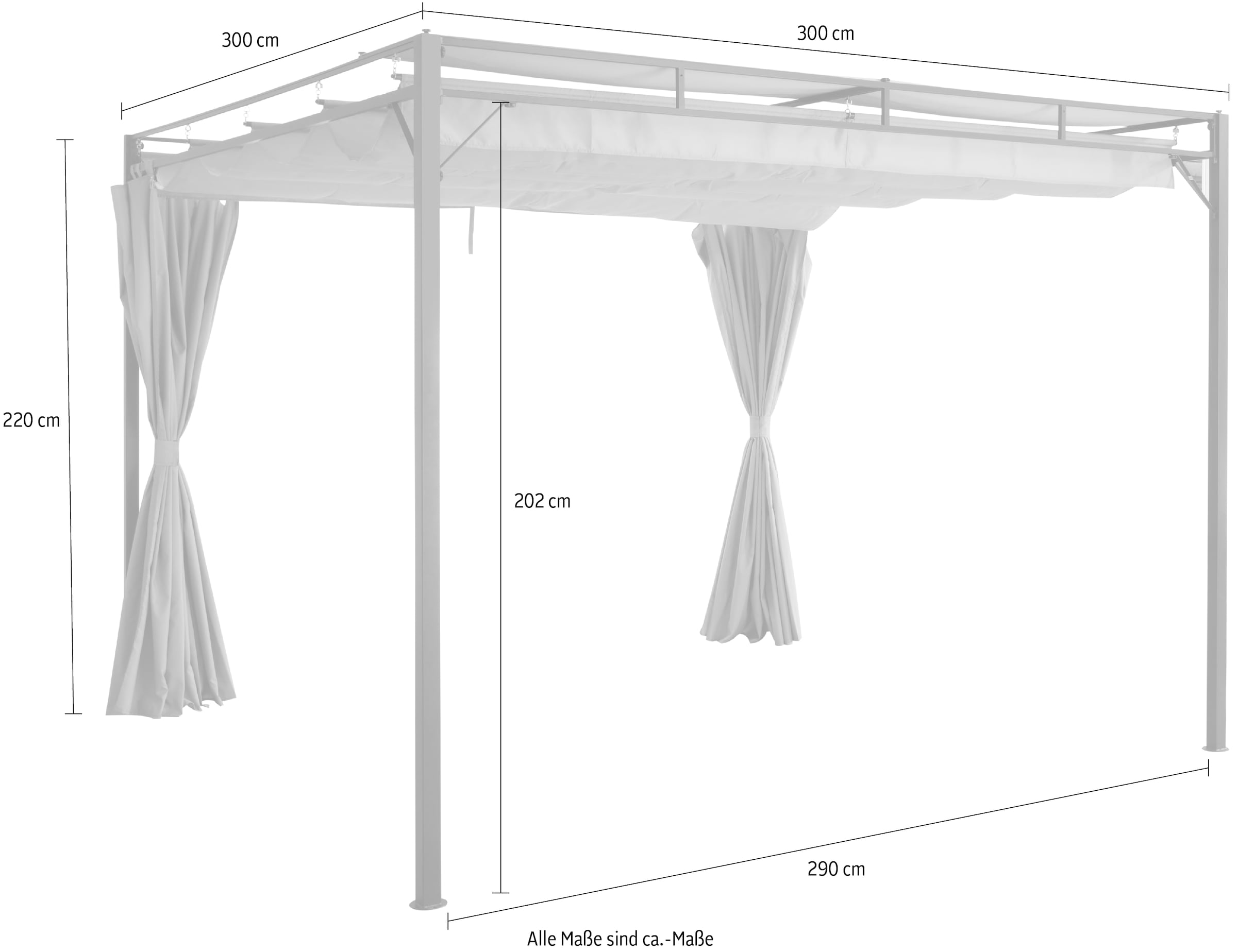 KONIFERA Pavillon »Milos« BxT: 300x300 cm