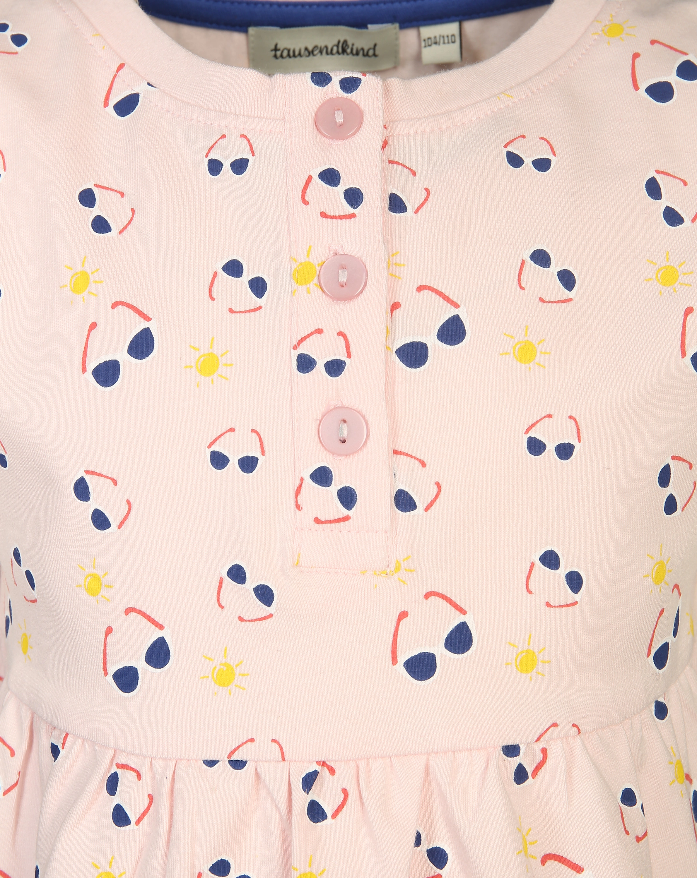 Kurzarm-Kleid SONNENBRILLE in rosa