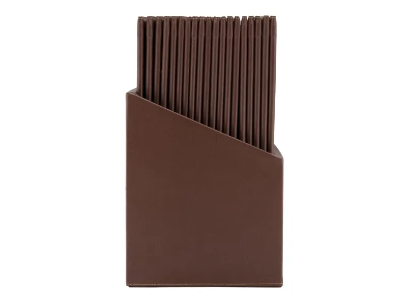 Securit® A4 CLASSIC 20 menuomslag bokssæt i brun
