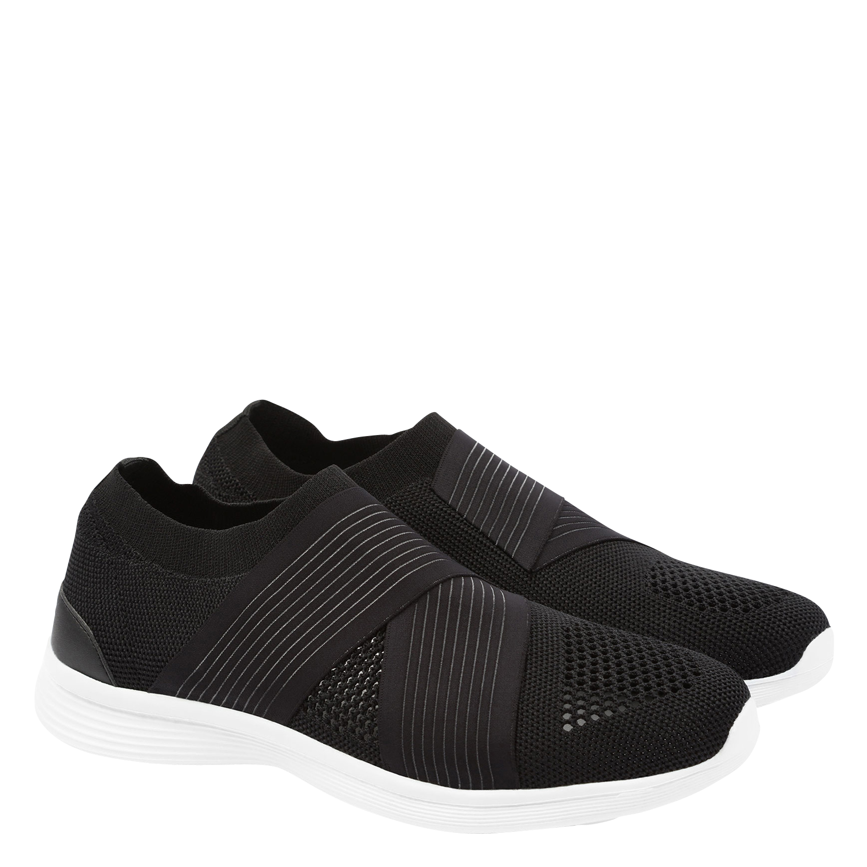 DANCE - Baskets basses slip-on en maille tricotée recyclée | Noir