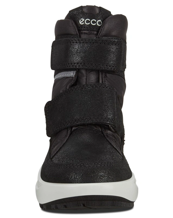 Leder-Klettstiefel SOLICE K MID-CUT gefüttert in black