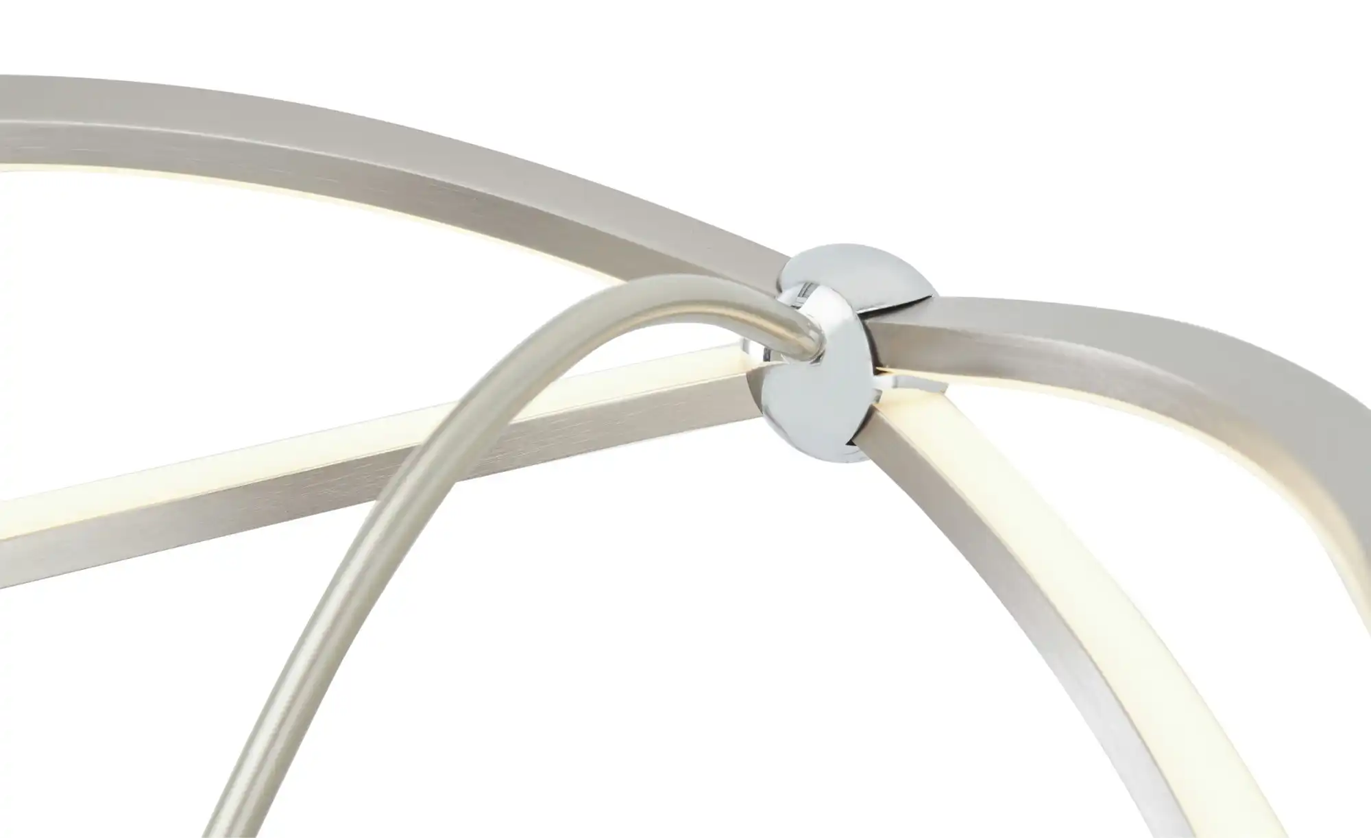 Trio LED-Tischleuchte, Nickel-matt, geschwungen