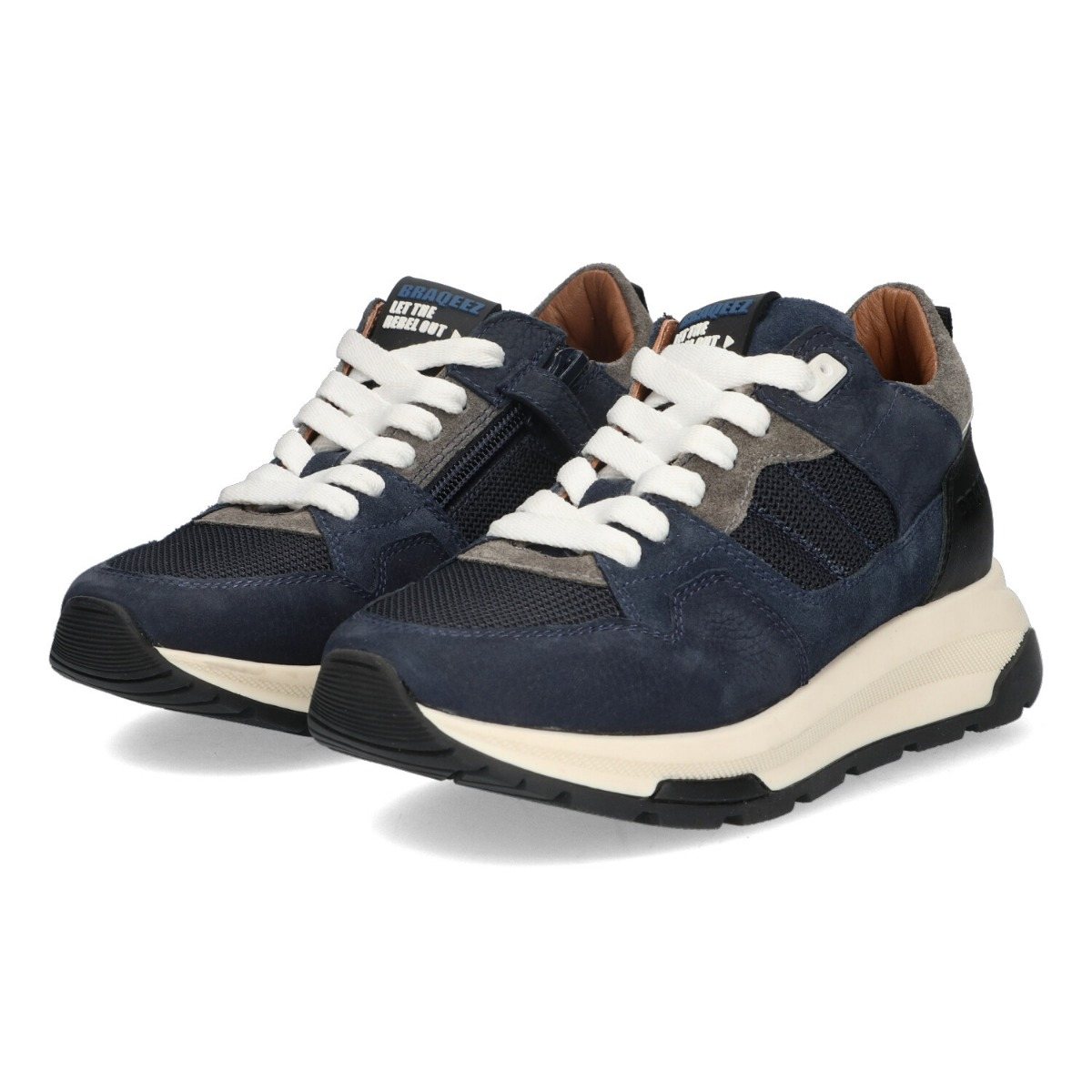 Finn Flash - Lage Sneakers Braqeez Blauw