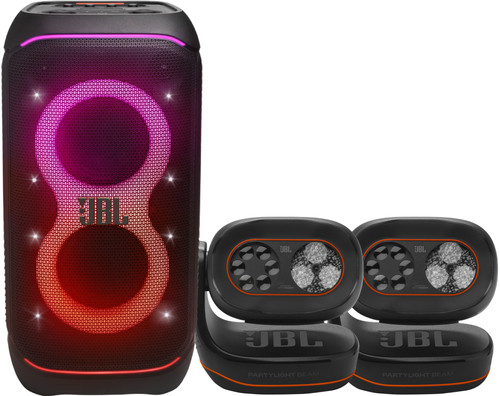 JBL Partybox 320 + 2x JBL Partylight Beam