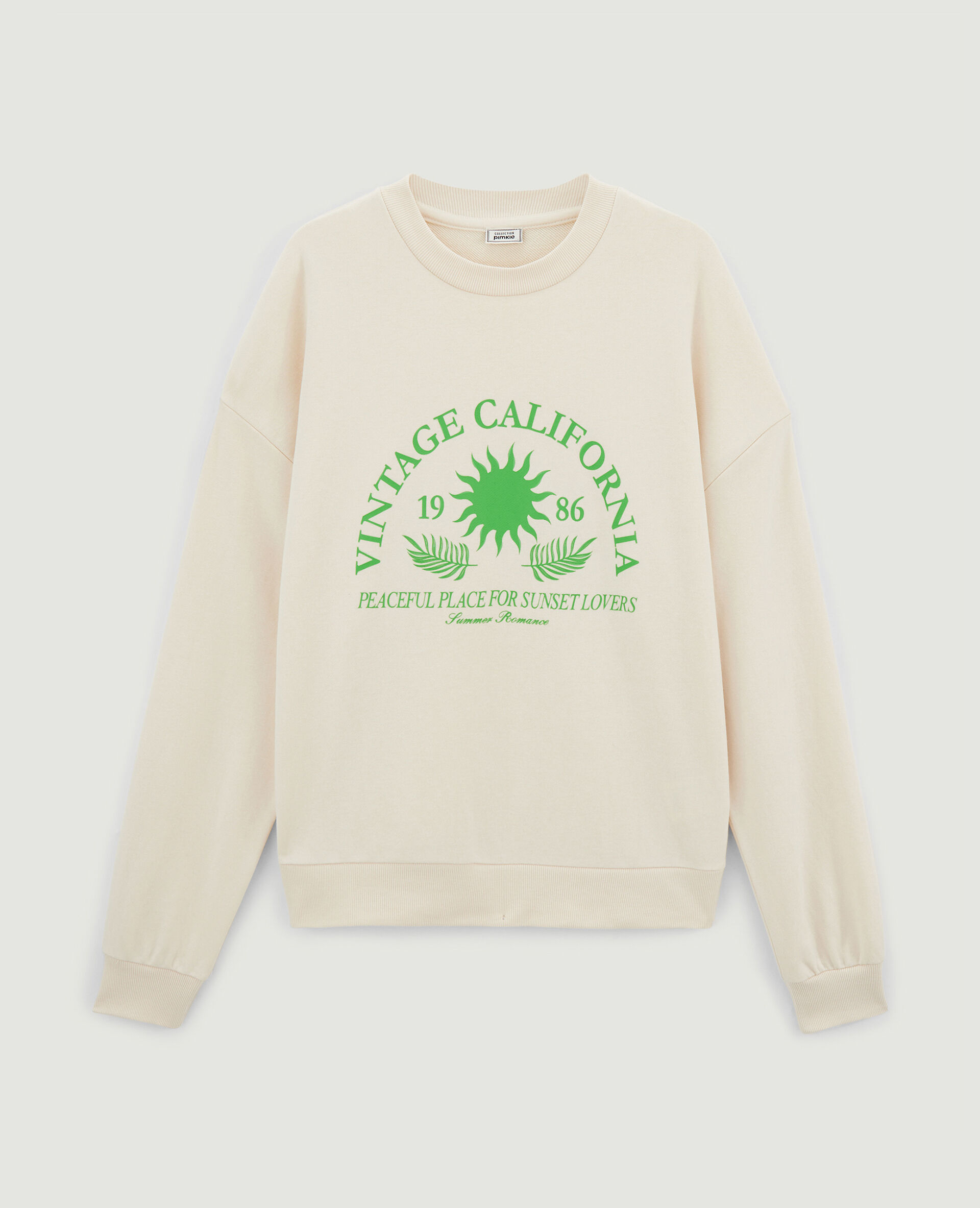 Sweat col rond - Beige