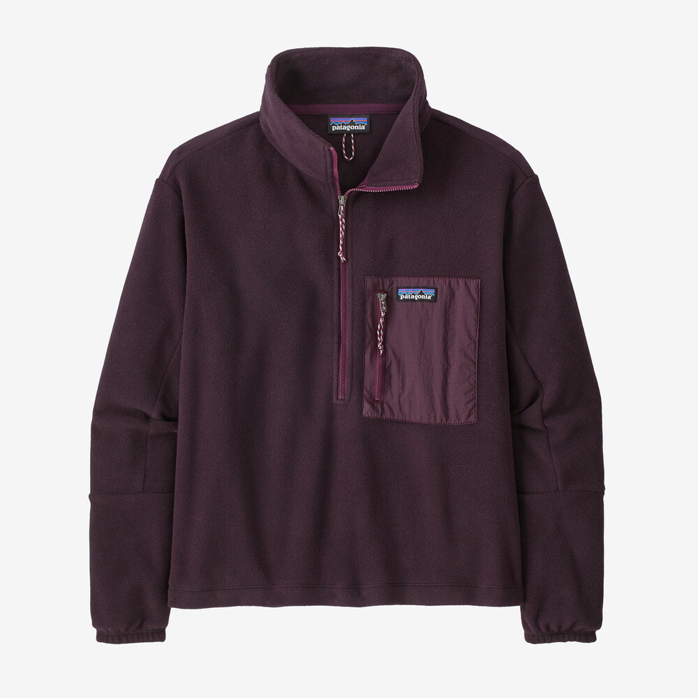 Damen-Fleecepullover von Microdini mit halbem Reißverschluss
