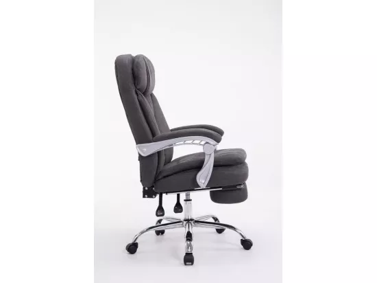 Chaise de bureau - Tissu - Gris foncé - XL Troy