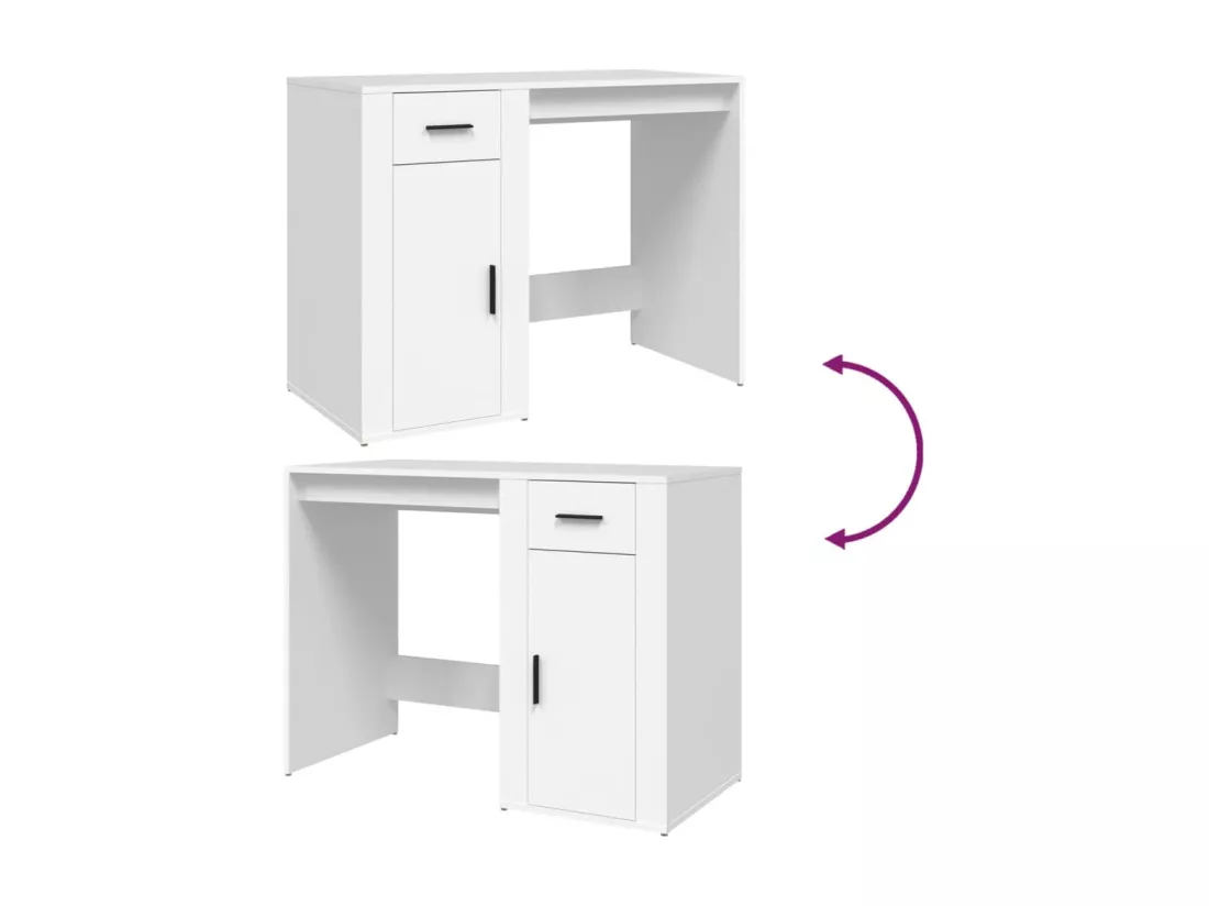 Bureau Blanc 100x49x75 cm Bois d'ingénierie
