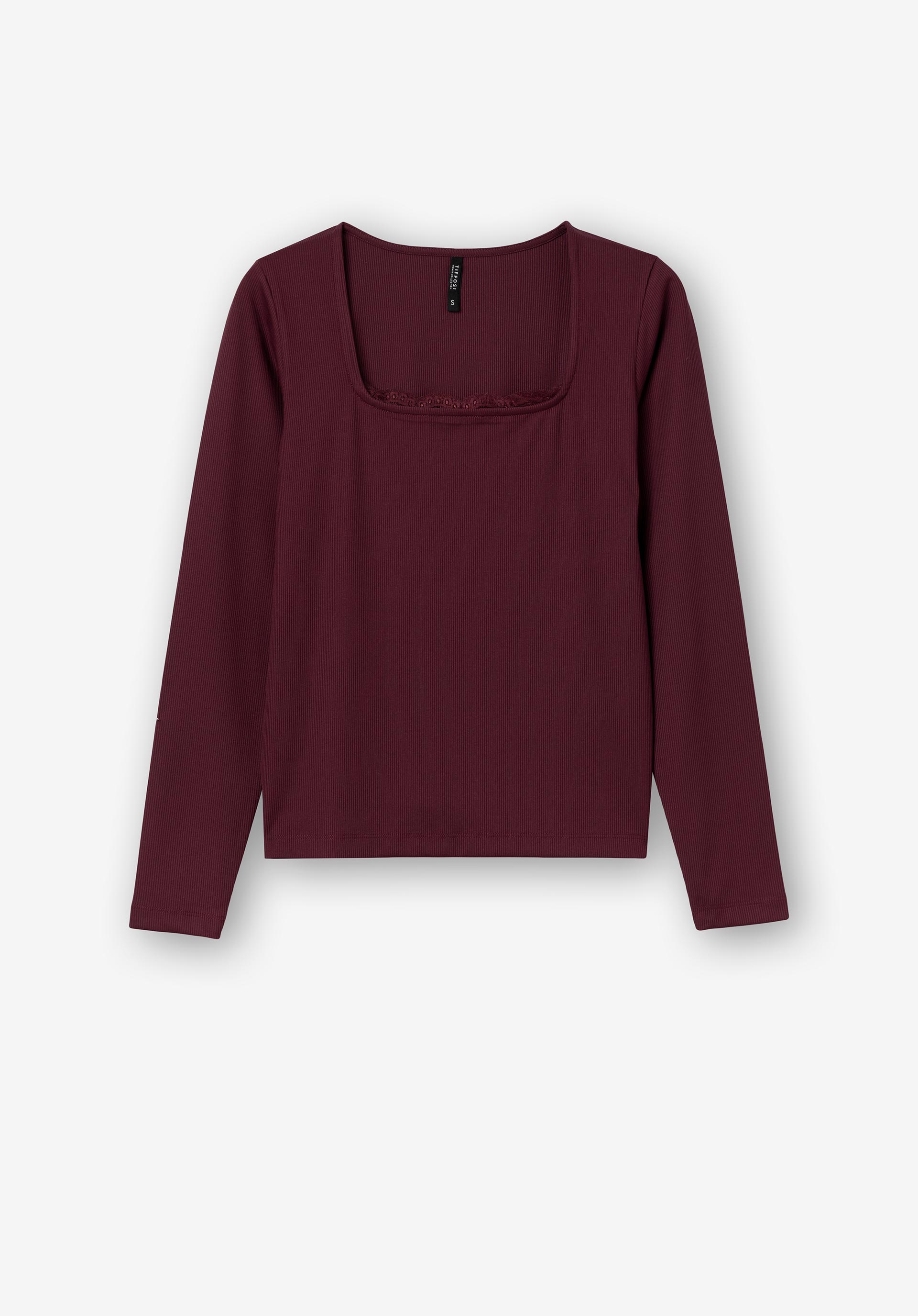 T-shirt Canelada com Renda
