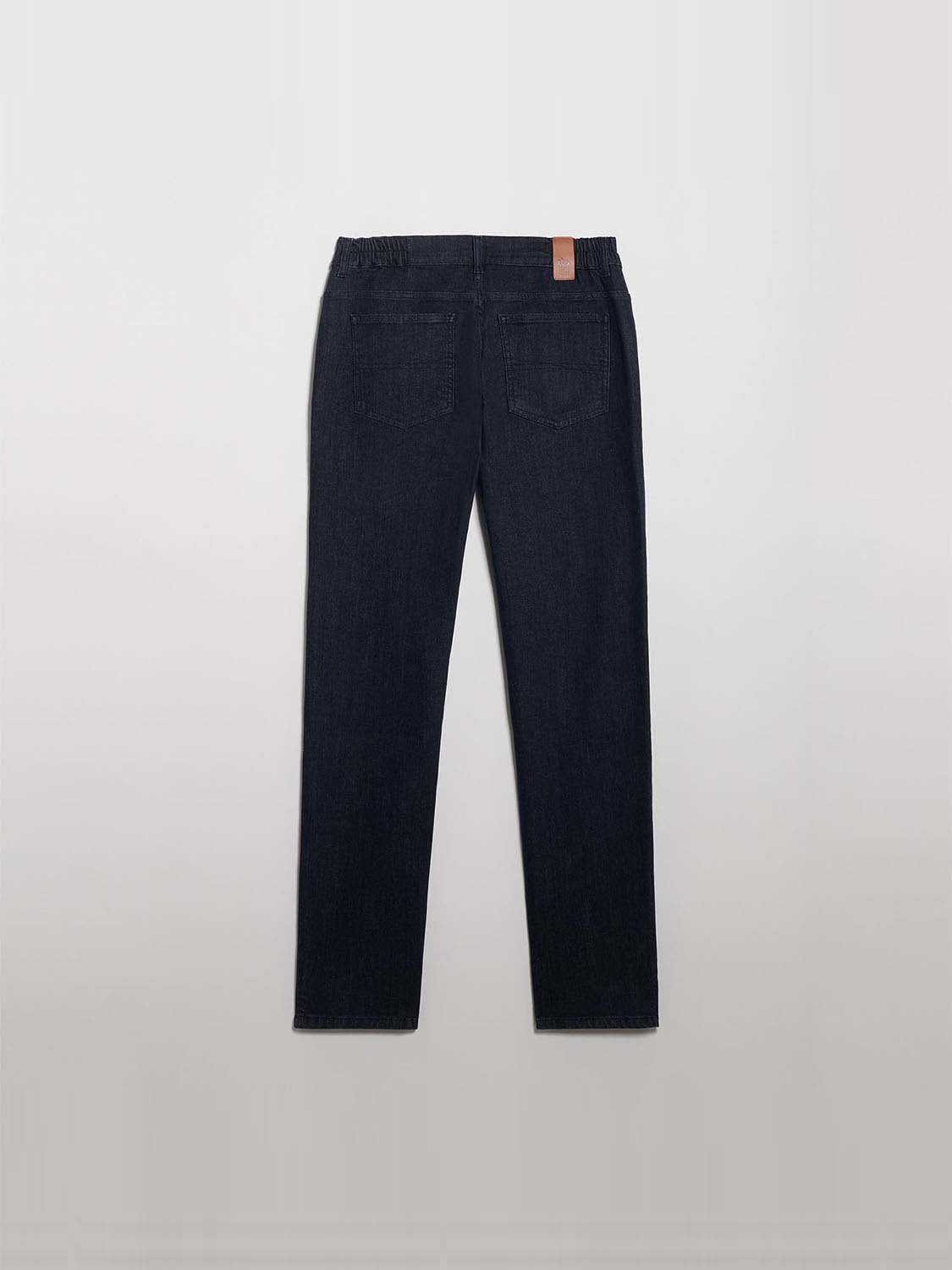 Jean Homme Ceinture élastiquée Coton Biologique Bleu