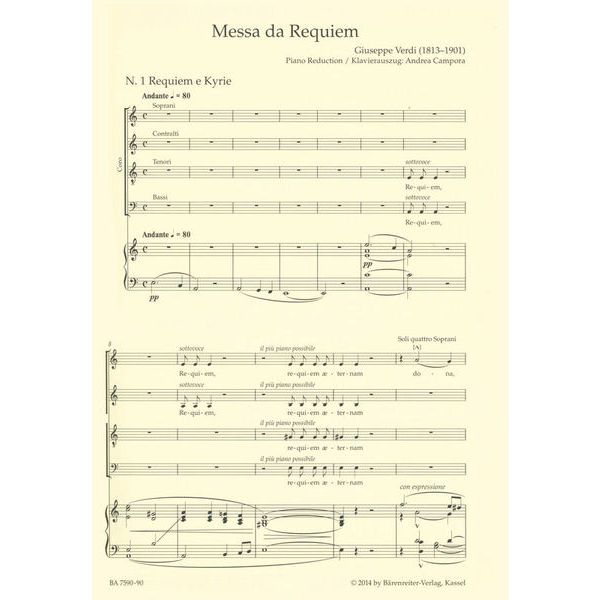 Bärenreiter Verdi Messa da Requiem