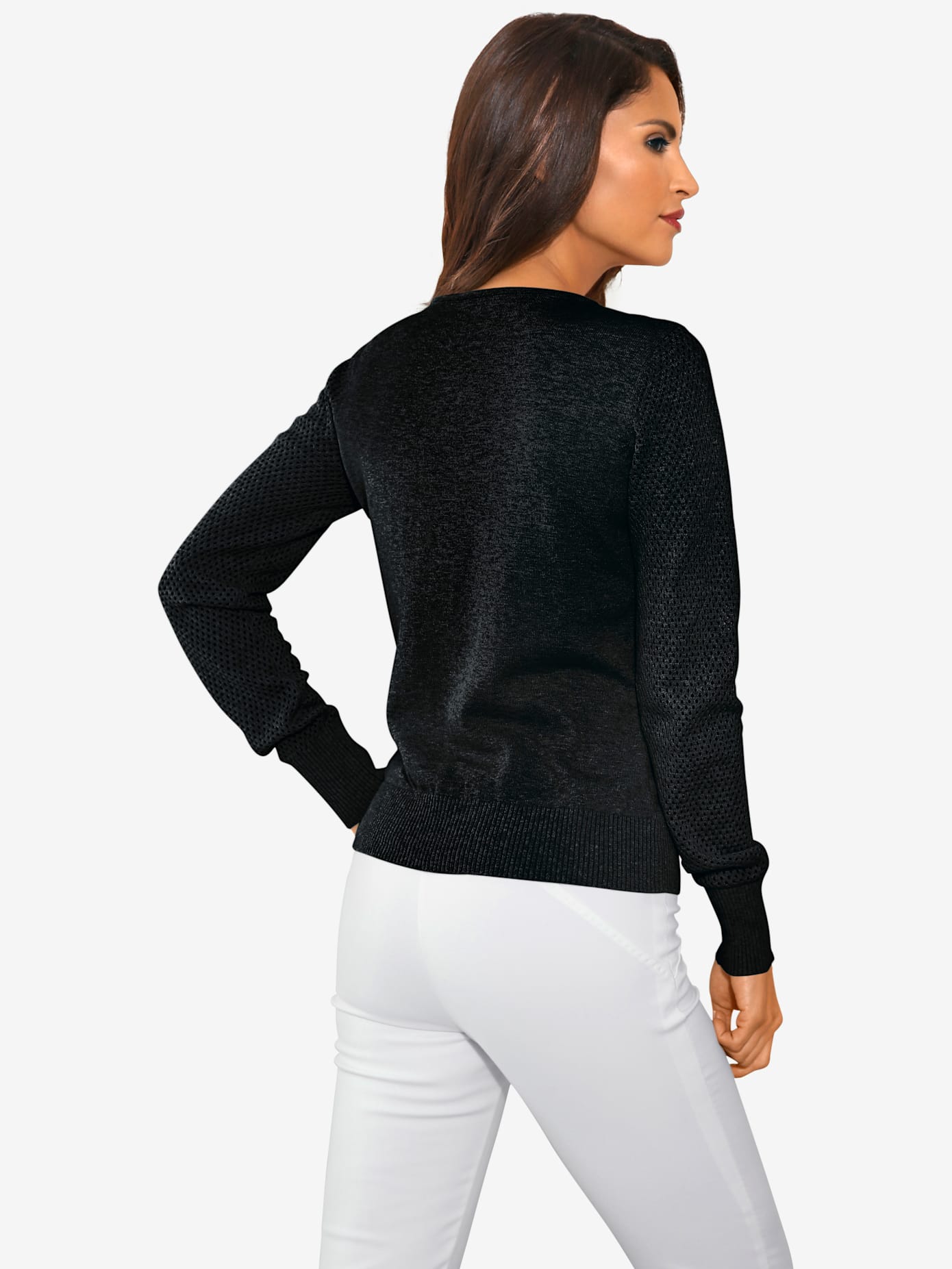 Cardigan motif tricot ajouré tendance