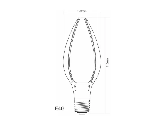 Ampoule LED E27 85W pour cloches industrielles 400watt 2700k