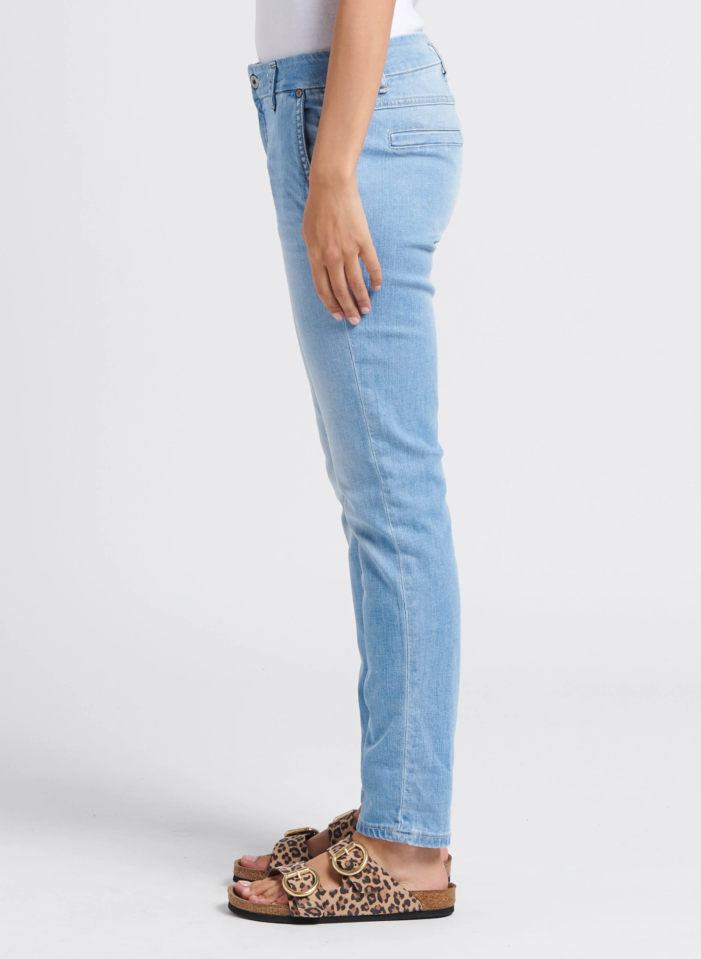 Jean slim taille basse | Bleu