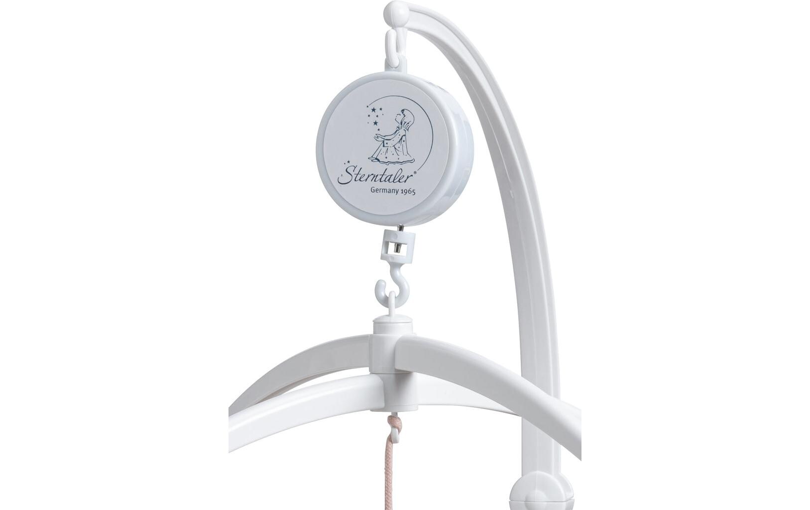 Mobile Emmi Girl Altrosa/Grau/WeissBaby Mobile mit der Melodie «You are my sunshine»