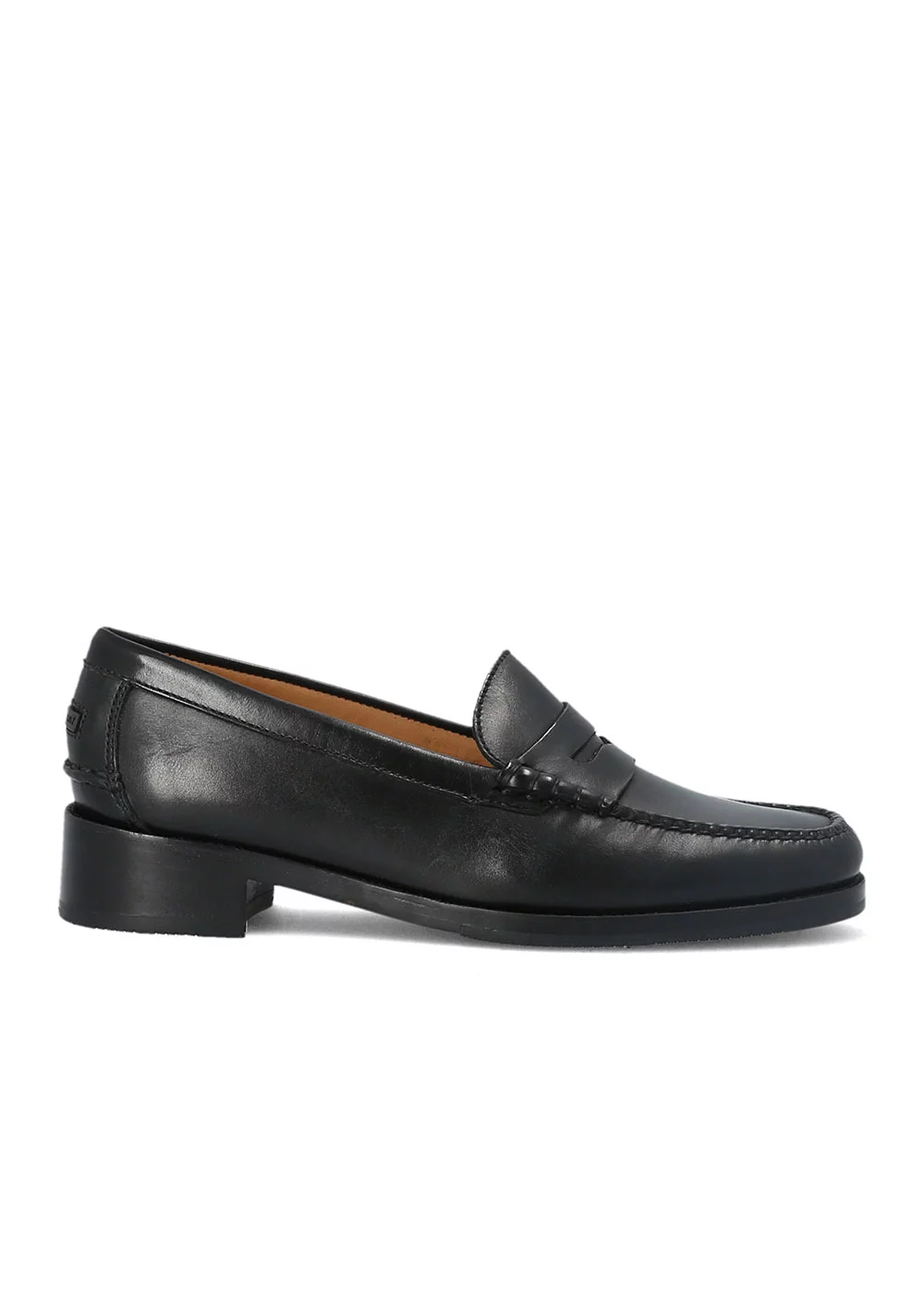 MOCASSIN HEEL MOC CUIR NOIR