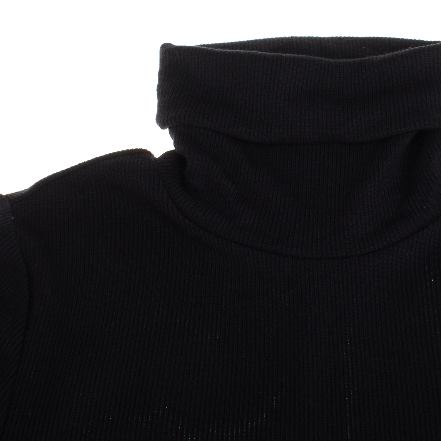 High Neck Cropped Sweater Girl Black