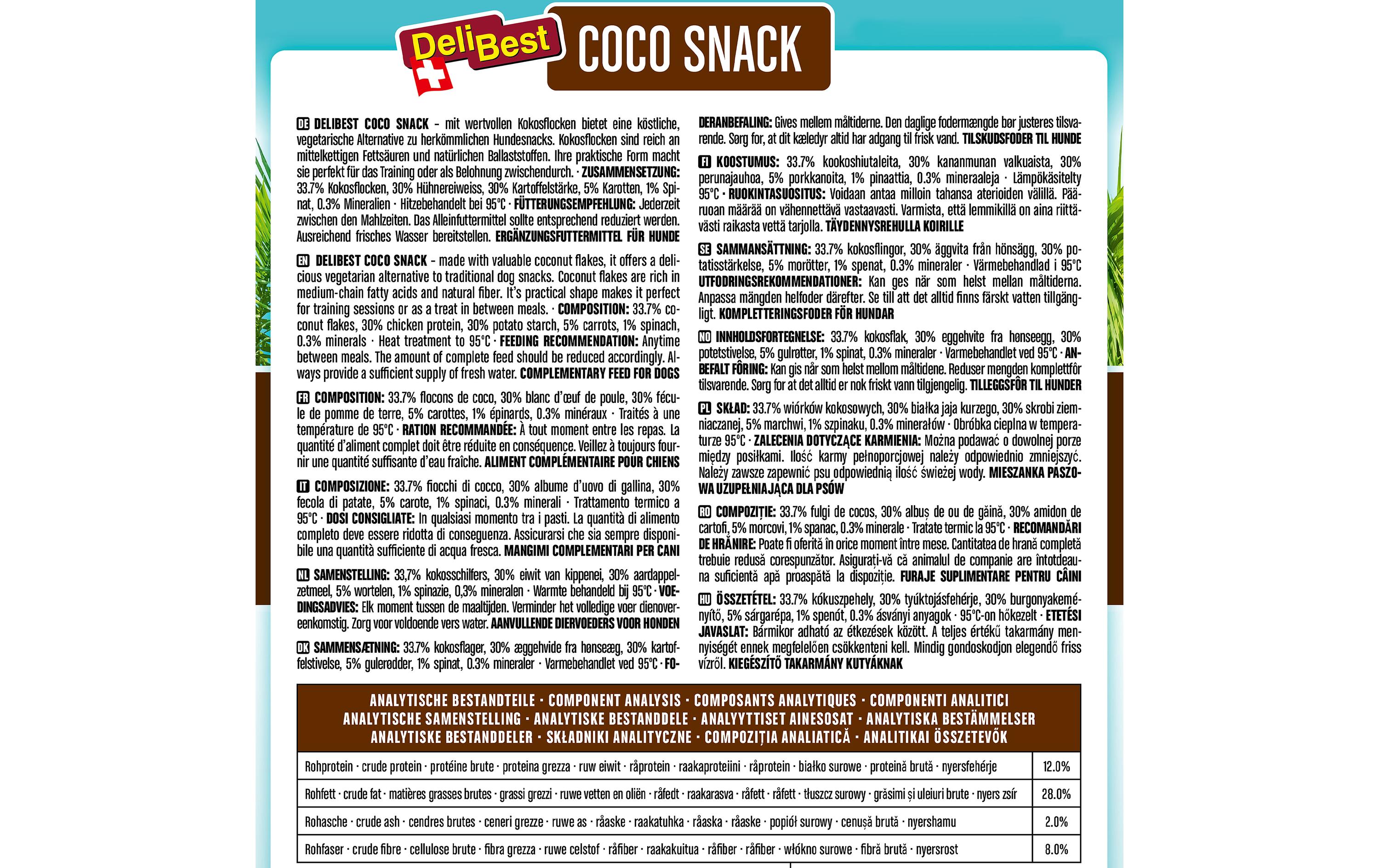CocoSnack, 100 gVegetarischer Hundesnack aus Kokosflocken
