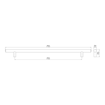 Greep Romy rvs look 368mm