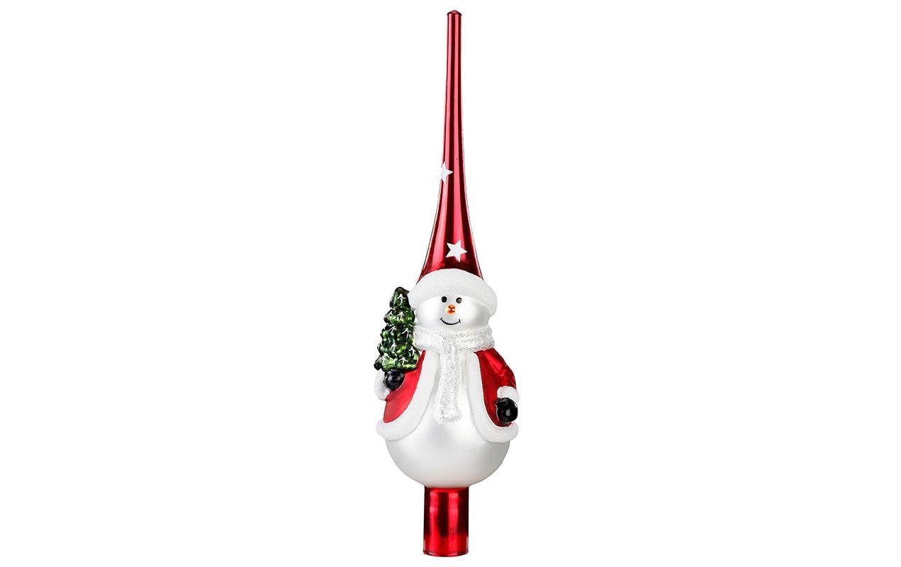 Christbaumspitze »Inge Formspitze Schneemann, Rot, 1 Stk.«