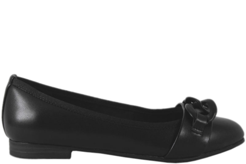 MARCO TOZZI SORT BALLERINA I PU