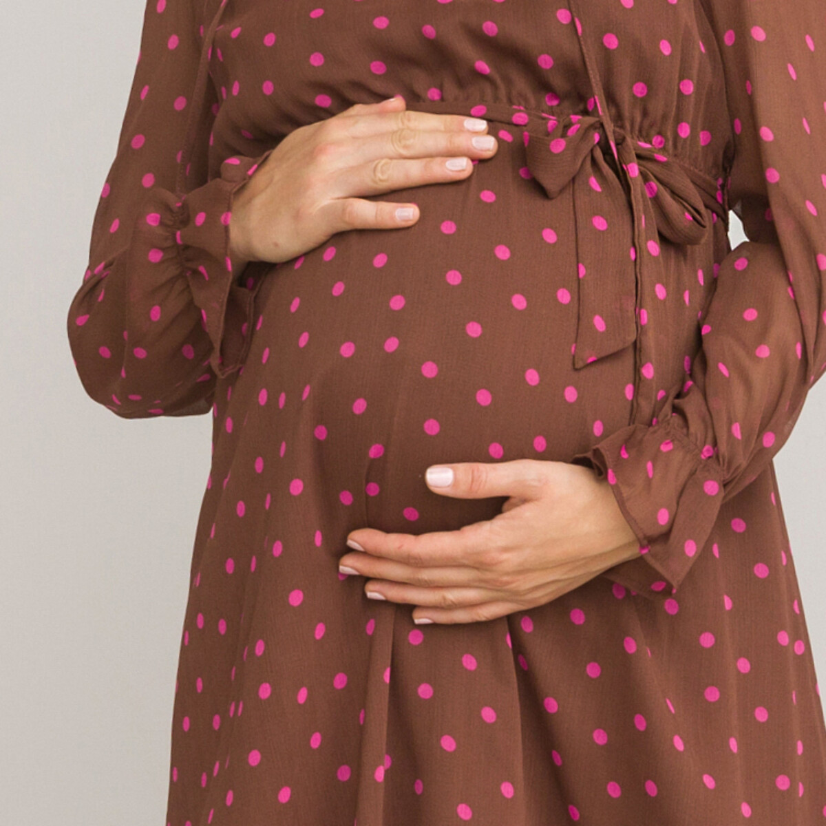 LA REDOUTE COLLECTIONS<br>Vestido de maternidade, estampa de bolinhas