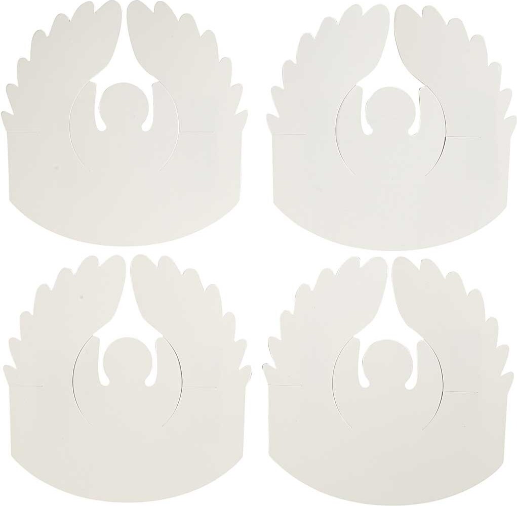 Engle - H 10,5 CM - Ø 7 CM - 230 G - Hvid - 25 Stk