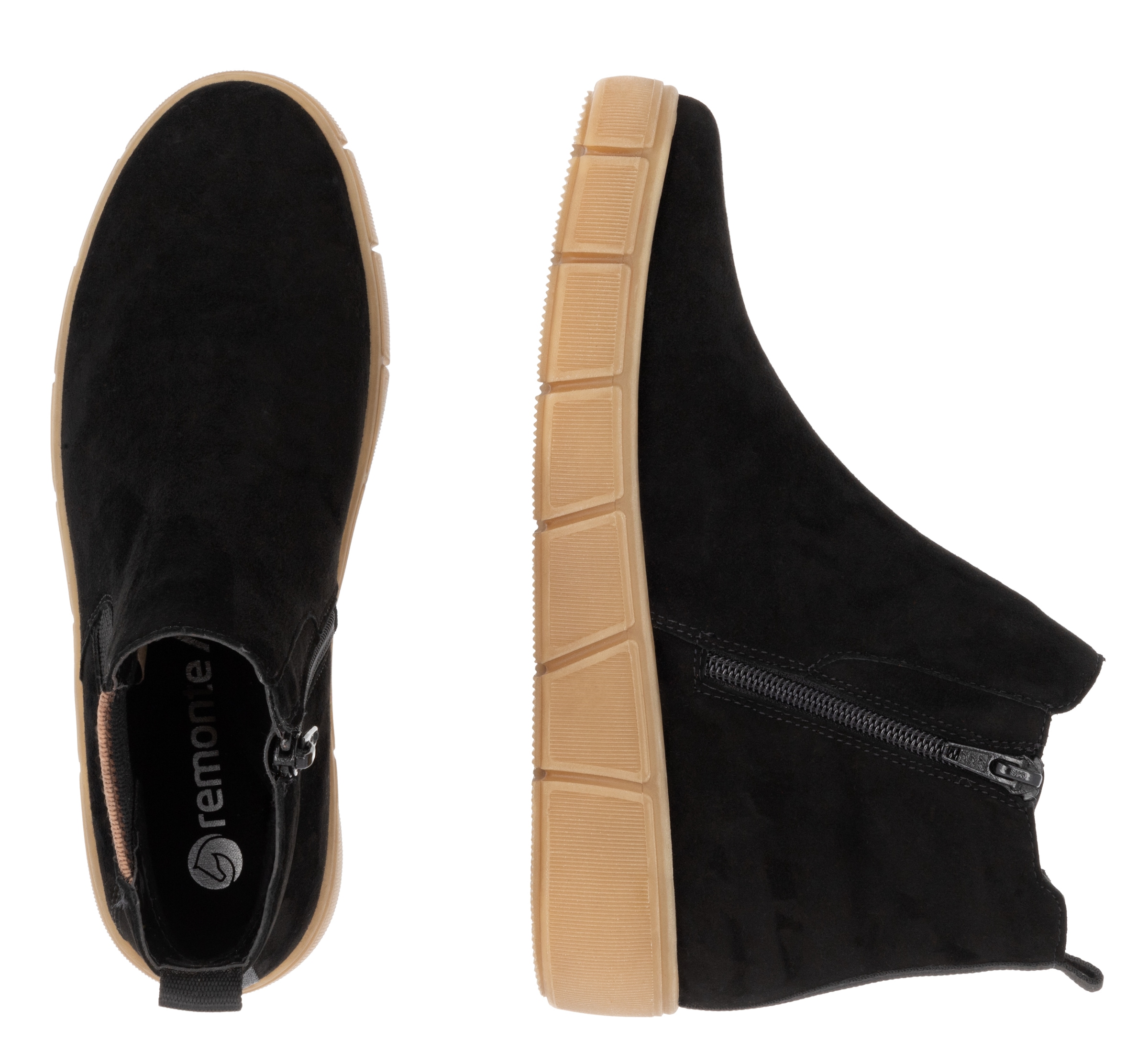 Remonte Chelseaboots  , Plateau, Stiefelette, Ankleboots mit zusätzlichem Reissverschluss