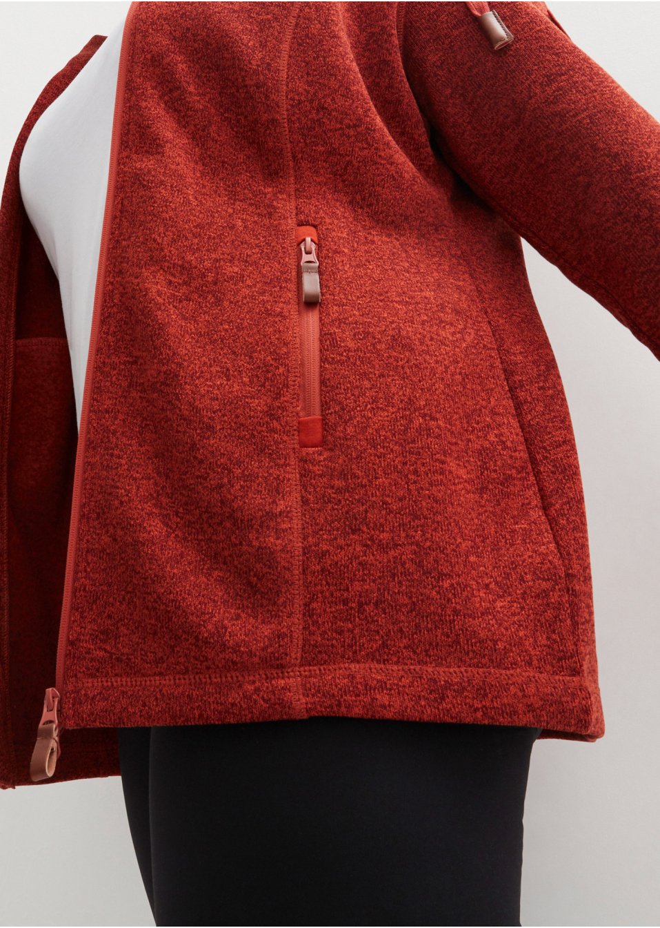Veste en maille polaire à capuche
