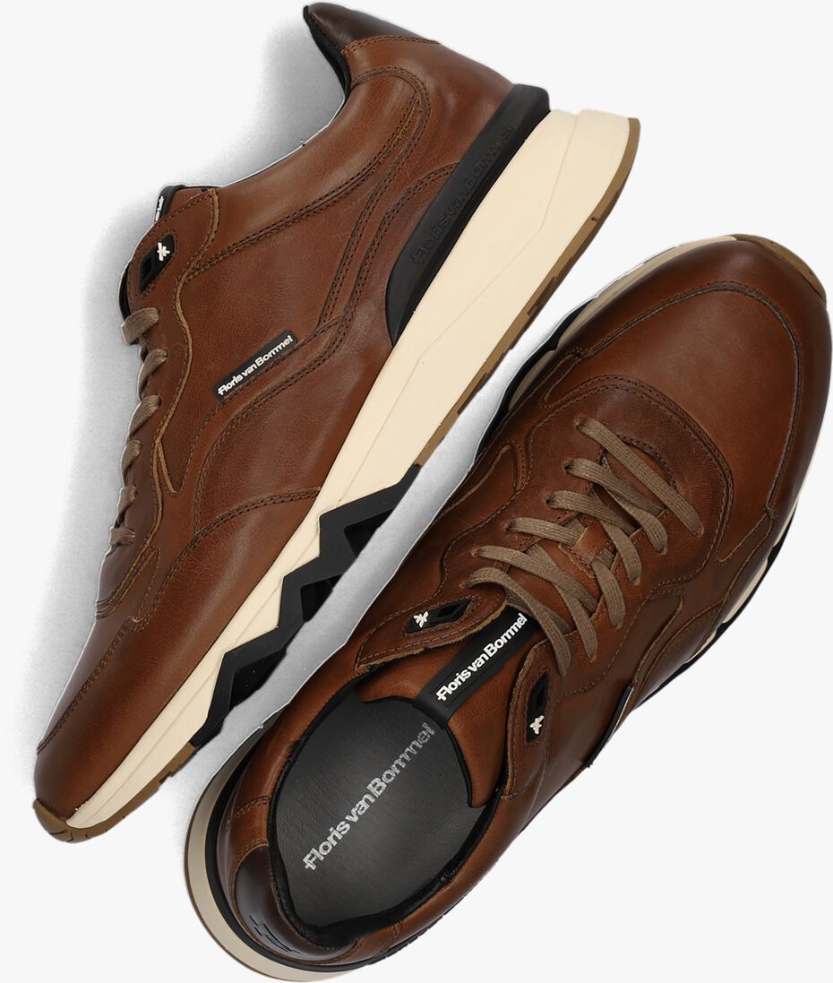 FLORIS VAN BOMMEL cognac floris van bommel lage sneakers sfm-10136