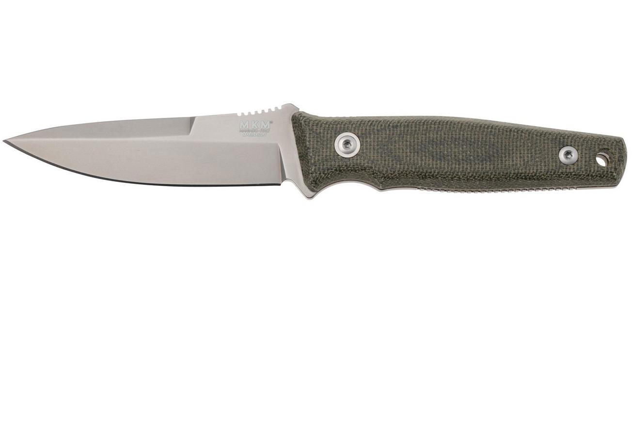 MKM TPF Defense MK-TPFD-GC CPM MagnaCut, Green Canvas Micarta vaststaand mes, Bob Terzuola design