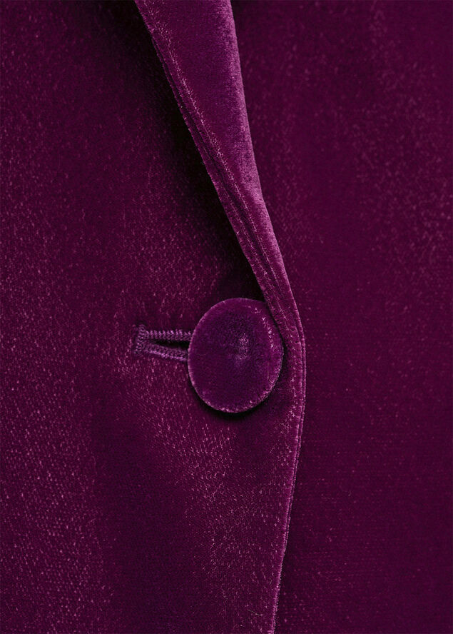 MANGO Velvet blazer Bright pink